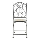 Set dining Sellis, 3 piese, Mozaic, Negru, 60x60x70 cm