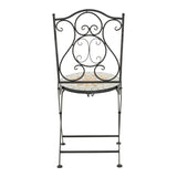 Set dining Sellis, 3 piese, Mozaic, Negru, 60x60x70 cm