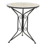 Set dining Sellis, 3 piese, Mozaic, Negru, 60x60x70 cm