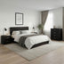 Set Dormitor Athos cu Pat 140x200 cm, Wenge, Set de 4 Piese