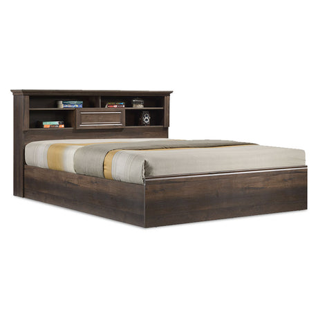 Set dormitor cu 3 piese Mozart, Lemn, Nuc, 160x200 cm