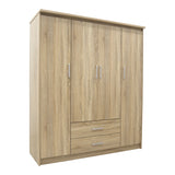 Set dormitor Olympus Sonoma, Lemn, Set 4 piese, Pat 120x200 cm