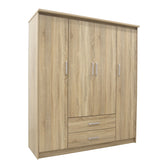 Set Dormitor cu Pat 120x200 cm Olympus Sonoma, Lemn, Set: 4 piese, detaliu produs