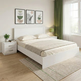 Set dormitor cu pat Athos, lemn/alb, pat, set 3 piese, 160x200 cm