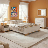 Set Dormitor cu Pat 160x200 cm Jaden, Lemn, 4 Piese