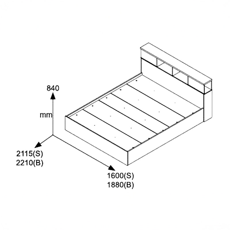 Set dormitor cu pat Olympus Castillo Toro, lemn, 160x200 cm