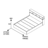 Set dormitor cu pat Olympus Castillo Toro, lemn, 160x200 cm