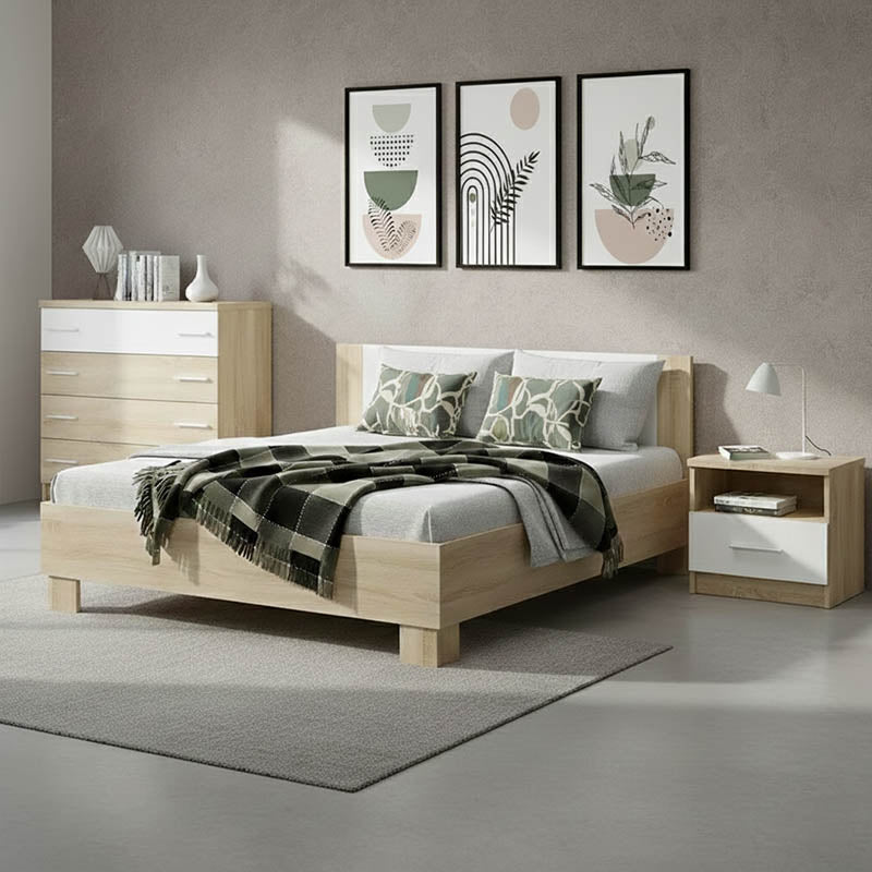 Set dormitor Geneva, Lemn, 160x200 cm
