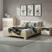 Set dormitor Geneva, Lemn, 160x200 cm 4 piese