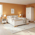 Set Dormitor Jaden cu Pat, Oak-Alb, Lemn, 160x200 cm, Set 4 piese