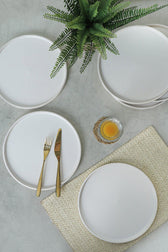 Set farfurii, Alb Mat, 27 cm