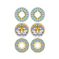 Set farfurii, Multicolor, 19 cm
