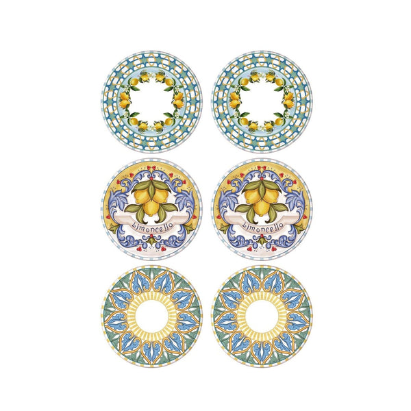 Set farfurii, Multicolor, 19 cm