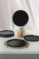 Set farfurii, Negru mat, 27 cm