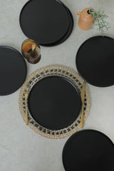 Set farfurii, Negru mat, 27 cm