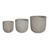 Jardiniere Set Ghivece Ceramice Kallena, Gri-Bej, Diverse - Set de 3 Bucăți