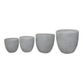 Jardiniere Set ghivece Verveta, Ceramică, Gri, diverse, 4 piese