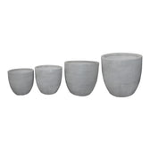 Jardiniere Set ghivece Verveta, Ceramică, Gri, diverse, 4 piese