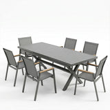 Set gradina Dagyn Azelie, Stofa, Antracit, 240x90x76 cm