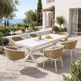 Set gradina Dagyn Noevo, Metal, Alb, 240x90x76 cm