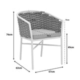 Set gradina Dagyn Noevo, Metal, Alb, 240x90x76 cm