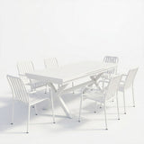 Set gradina Dagyn Vista, Aluminiu, Alb, 240x90x76 cm