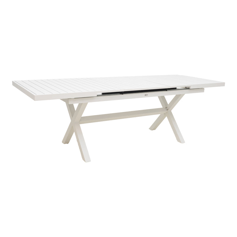 Set gradina Dagyn Vista, Aluminiu, Alb, 240x90x76 cm