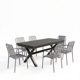 Set gradina Dagyn Vista, Metal, Antracit, 240x90x76 cm
