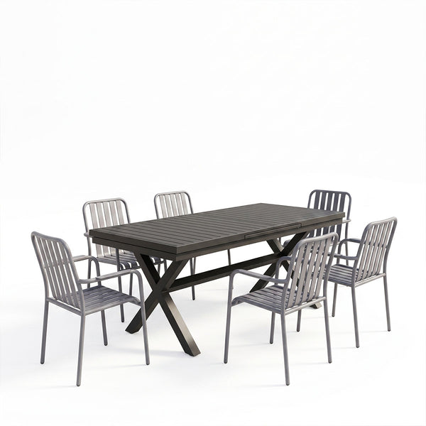 Set gradina Dagyn Vista, Metal, Antracit, 240x90x76 cm