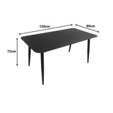 Set dining exterior Heven Vista, 5 piese, 150x80x72 cm - Negru