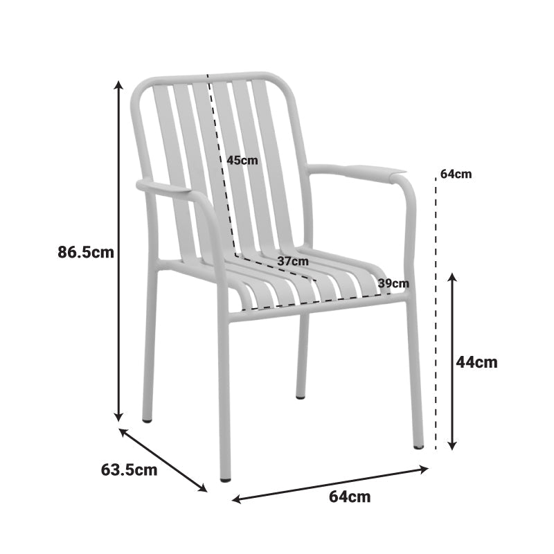 Set dining exterior Heven Vista, 7 piese, 150x80x72 cm - Negru