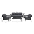 Set gradina Marlena outdoor lounge, Gri inchis-Gri Pakoworld, detaliu material si proportii, Set Gradina, culoare Gri inchis-Gri
