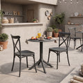 Set gradina Mercon-Crossie, 3 piese, Polipropilena, Antracit, D60x75 cm