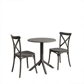 Set gradina Mercon-Crossie, 3 piese, Polipropilena, Antracit, D60x75 cm, imagine ambient