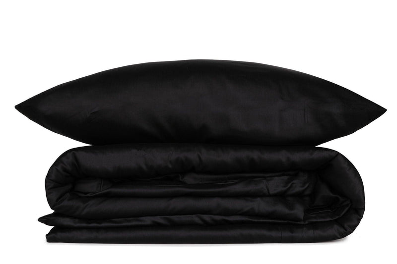 Set Lenjerie de pat Black Night, Satin premium, 200 x 220