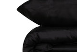 Set Lenjerie de pat Black Night, Satin premium, 200 x 220