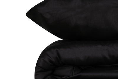 Set Lenjerie de pat Black Night, Satin premium, 200 x 220