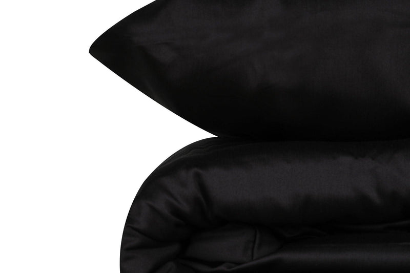 Set Lenjerie de pat Black Night, Satin premium, 200 x 220