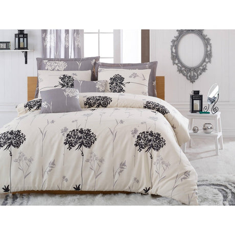 Set Lenjerie de pat double, Bej, 200x220 cm