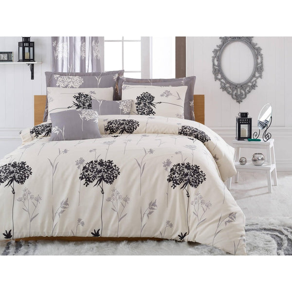 Set Lenjerie de pat double, Bej, 200x220 cm