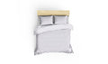 Set Lenjerie pat double White, Bumbac Satinat 200 x 220 cm