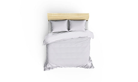 Set Lenjerie pat double White, Bumbac Satinat, 200x220 cm