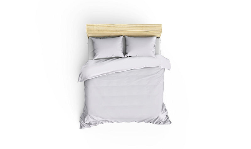 Set Lenjerie pat double White, Bumbac Satinat 200 x 220 cm