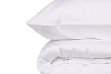 Set Lenjerie pat double White, Bumbac Satinat, 200x220 cm