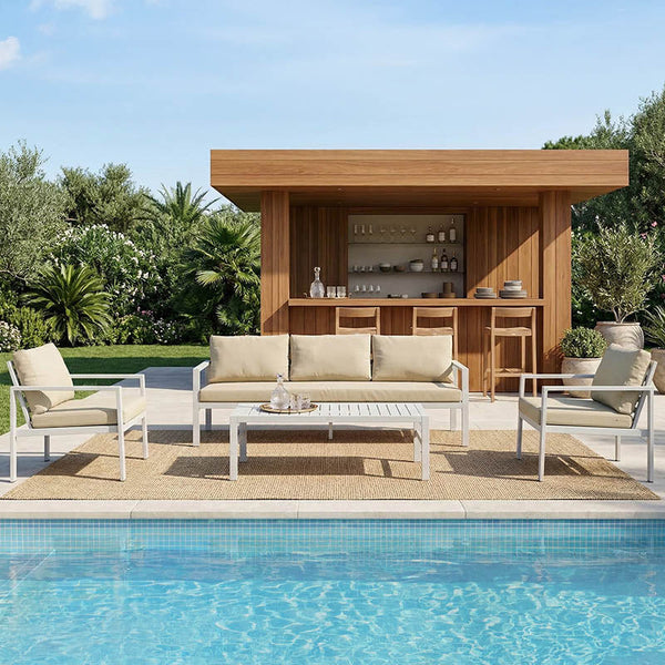 Set lounge exterior Gardenly I, 4 piese, 175x69x72 cm