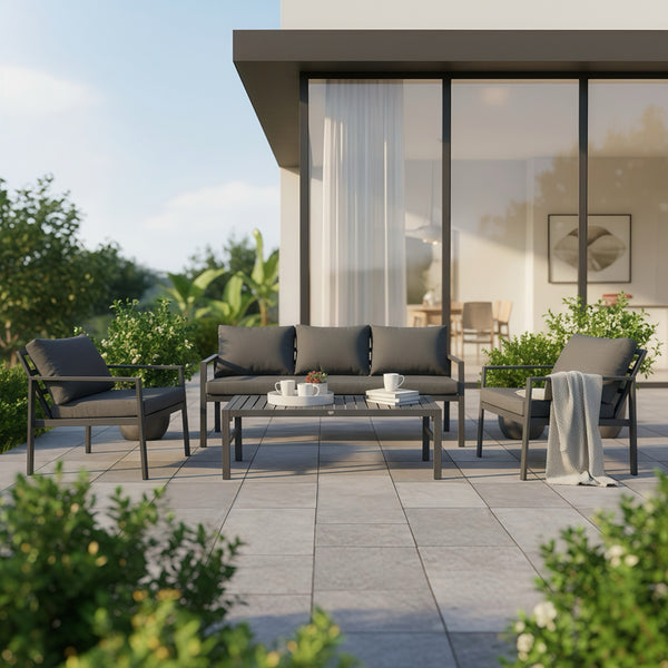 Set lounge exterior Gardenly I, 4 piese, 175x69x72 cm