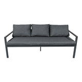 Set lounge exterior Gardenly I, 4 piese, 175x69x72 cm - Antracit