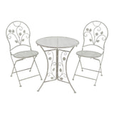 Set masa 3 bucati Abriel, Gri - Gri inchis, 60x60x71 cm - Gri