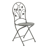 Set masa 3 bucati Abriel, Gri - Gri inchis, 60x60x71 cm - Gri inchis