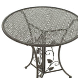 Set masa 3 bucati Abriel, Gri - Gri inchis, 60x60x71 cm - Gri inchis